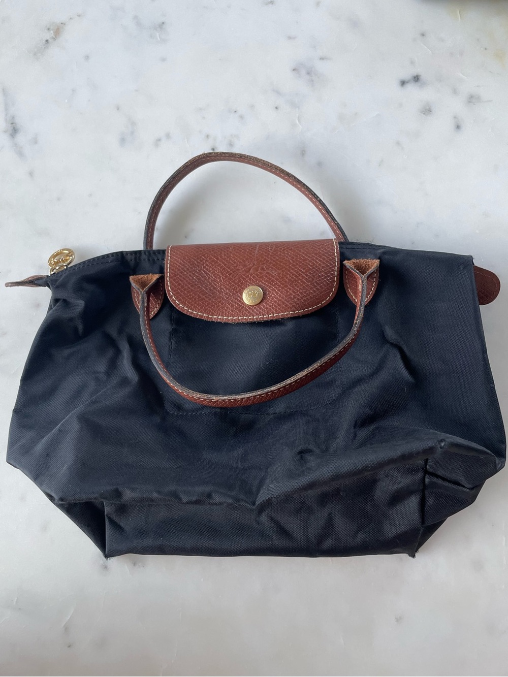 Longchamp LE PLIAGE ORIGINAL S HANDBAG in Black Canvas